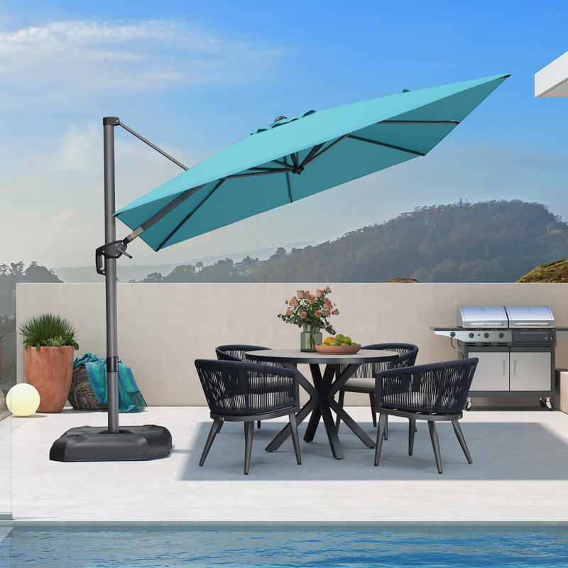 Parasol en porte-à-faux 108 po Sharis, Bleu