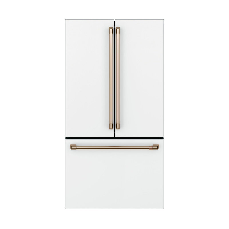 36" Counter Depth French Door 23.1 cu. ft. Energy Star Refrigerator, Matte White
