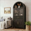 Grand garde-manger arqué 71 po avec porte de grange en verre 71 po-256267270