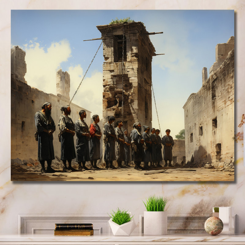 «Beige Blue Mexico Art The Exaction», reproduction d'art sur toile, H 12 po x l 20 po x P 1 po, Toile tendue