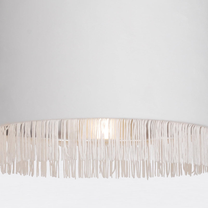 23cm H Fabric Drum Pendant Shade, Off White