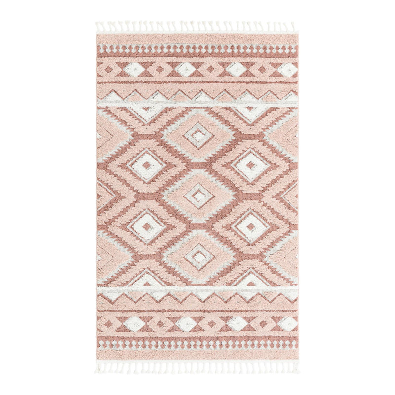 Johnsy Geometric Indoor Rug, Rectangle 5'3" x 8'