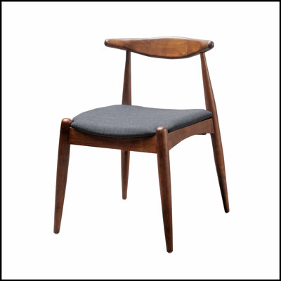 Ensemble de 2 chaises de salle à manger en bois d'hévéa avec dossier ergonomique et assise rembourrée confortable pour un usage quotidien