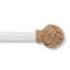 Ensemble de tringle à rideaux 1 1/8 po de diamètre Mode Coastal Collection avec faiteaux en jute côtière et support mural réglable en acier, blanc vieilli-66939693