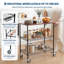 Heavy Duty Metal Utility Cart with Wood Top-550lbs Capacity-Rolling Storage 1pcs Black