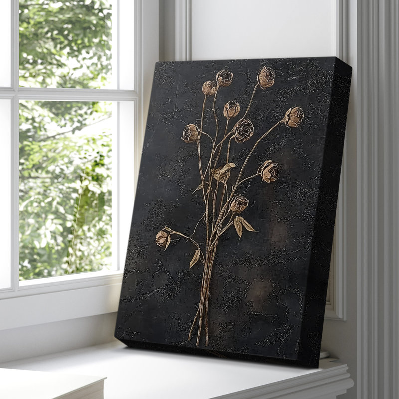 Toile tendue avec châssis Floral XCV III, H 18 po x l 12 po