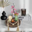 Plateau décoratif rond en bois, plateau perlé pour table basse, cuisine et décoration intérieure