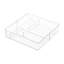 Adjustable Clear Drawer Organiser Tray with 6 Compartments-121119807