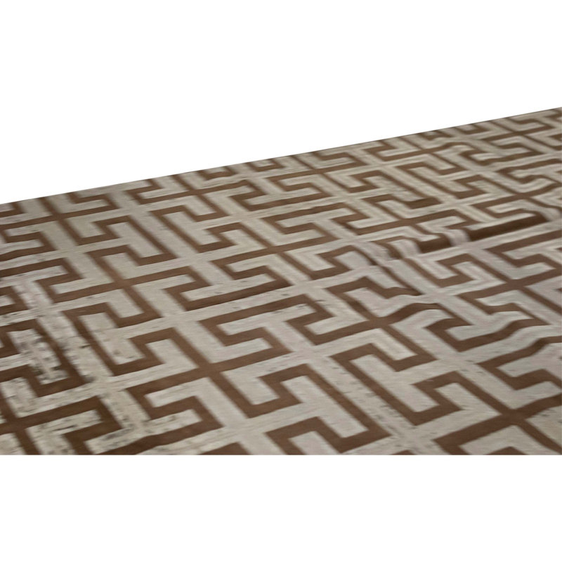 Hand Knotted Area Rug in Gold