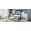 Lit de jour simple en bois avec 2 tiroirs, armoire et tablette tout-en-un-1135589872