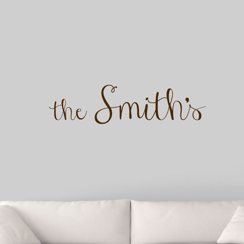 Text & Numbers Wall Decal, Chocolate Brown, Yes