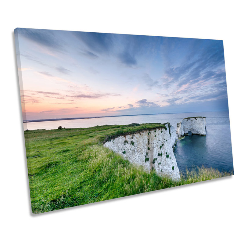 Old Harry Rocks Swanage - Wrapped Canvas Print, 91.4cm H x 137.2cm W