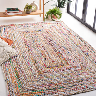Herzig Flatweave Cotton Beige/Yellow Rug