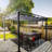 Aluminum Pergola with Retractable Canopy-90613900-90613905
