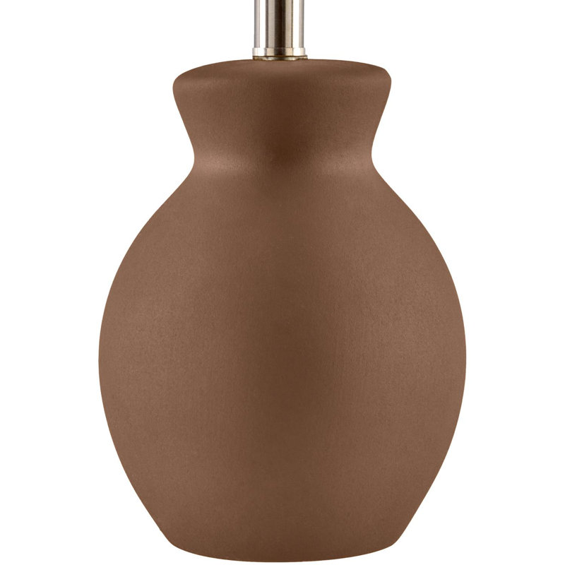 Lampe de table Momsen, Brun, Naturel, H 15 po x l 8 po x P 8 po
