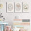 3 pièces rose rétro pépinière toile Art mural mignon animal lapin cygne arc fleur affiches impressions bébé fille chambre photo décoration murale pour chambre de filles décorations de chambre à coucher prêt à accrocher