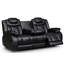 Galles 3 Seater Faux Leather Reclining Sofa-149870097-190675576