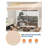 12'x10' Retractable Awning, Manual Awnings for Patio, Sun Shade Patio Awning with Crank Handle, Aluminum Frame, 280 g Polyester Fabric, for Deck, Balcony, Yard, Beige-124962989