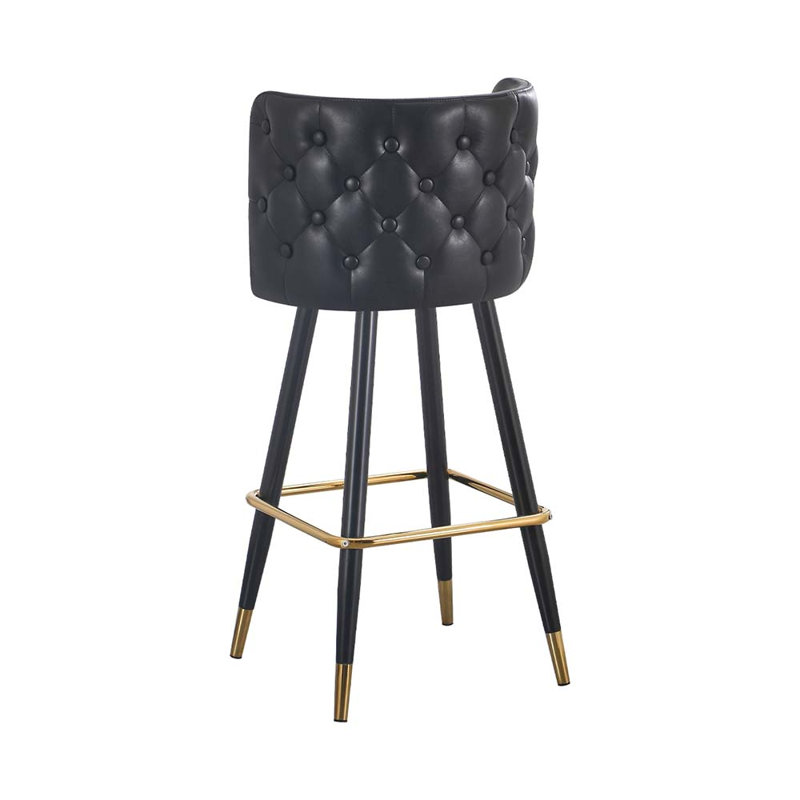 Tabouret de bar intérieur en métal capitonné