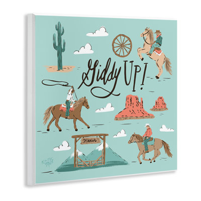 Plaque murale Giddy Up Cowboys & Ranch, design par Krissy Mast