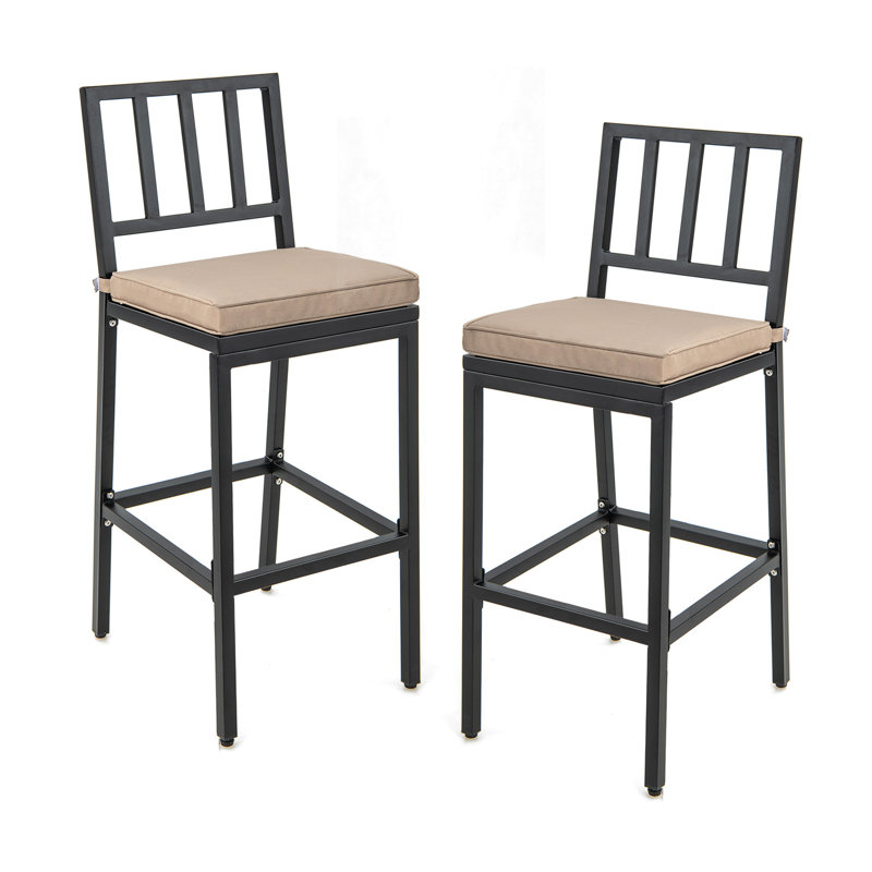 Nayman Upholstered Bar Stool with Iron Frame