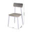 Table de salle à manger moderne moderne avec accents gris et blanc pour table rectangulaire pour 4 personnes