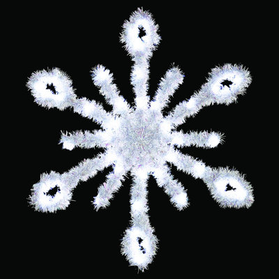 Vickerman 30 Light Lighted Window Décor In White