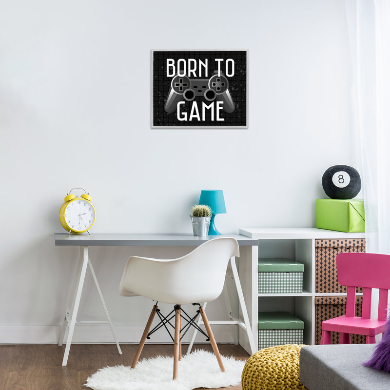 «Born To Game», giclée rétro, conception de Kim Allen, H 11 po x l 14 po, Estampe numérique Farmhouse