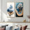Fleur de cerisier doré, jardin d'hiver, beauté I - Collection d'art floral sur toile 2 pièces