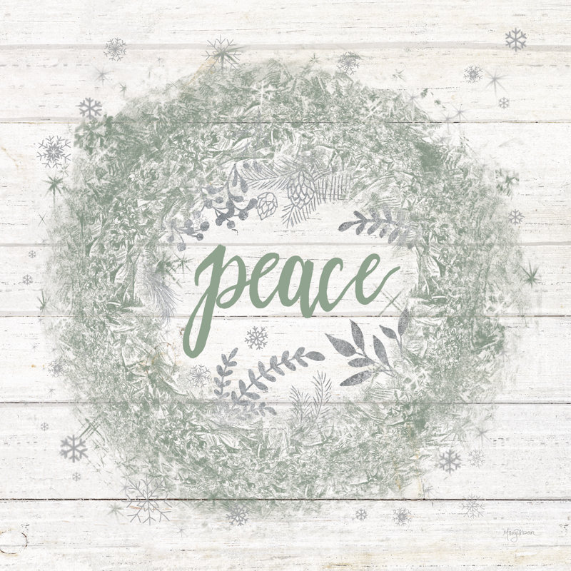 Frosty Cheer Sage Silver by Mary Urban - Wrapped Canvas Print, 30cm H x 30cm W x 3.8cm D