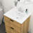 24"x18" Rectangular White Ceramic Vanity Top - Stain , Overflow, 3 Faucet Holes, Ample Area Overflow Feature, Large Space