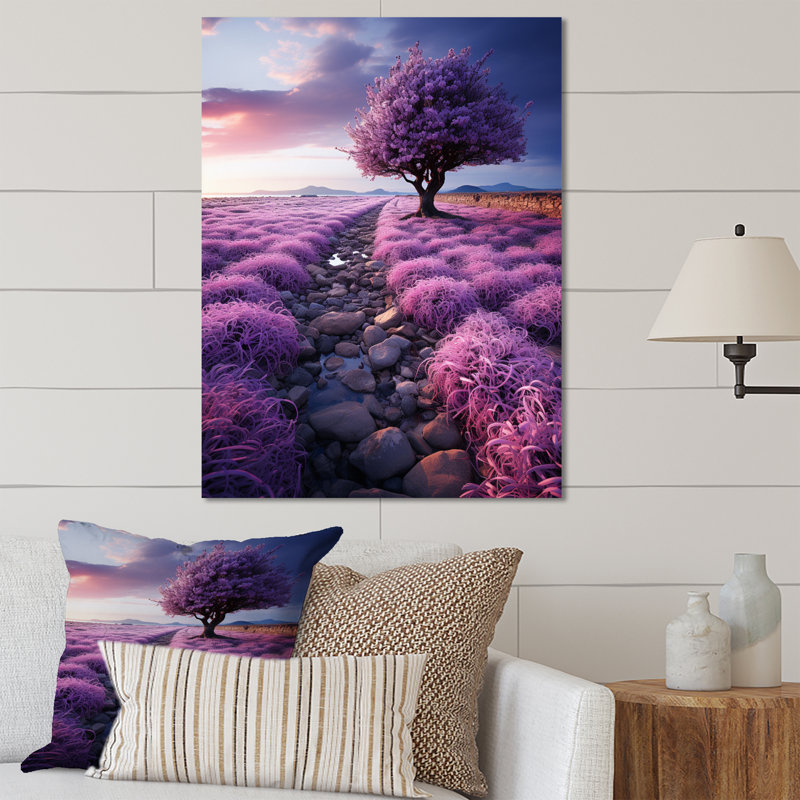 France Lavender Dreams - Décoration murale florale en métal, H 20 po x l 12 po x P 1 po