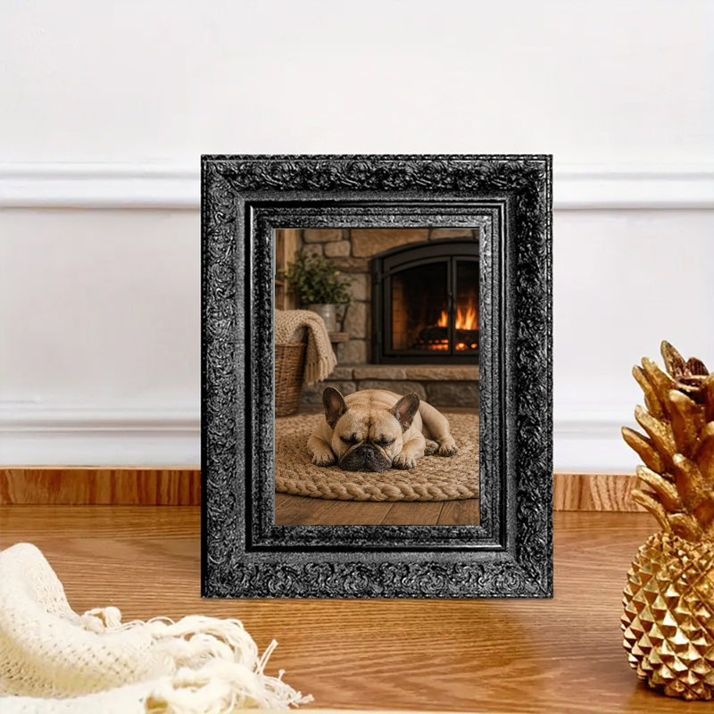 Cadre photo noir classique 1 pièce 8 po x 10 po avec fixation murale ou de table, Black, 1, 8" W x 10" H