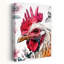 «Vibrant Rooster Profile Colorful Elegant Vibrant Bird Nature Landscape», art mural-129142850