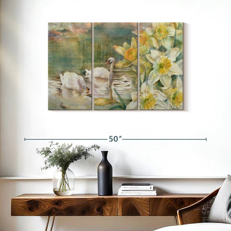 Harnek Swans At Hurst, 24" H x 38" W