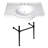 Kingston Brass Templeton 37-Inch Ceramic Console Sink with Stainless Steel Legs (8-Inch, 3-Hole)-49642637