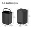 Poubelle de salle de bain 1,6 gallon, poubelle en acier inoxydable à fermeture en douceur avec ouverture carrée large et doublure intérieure amovible, pour la cuisine, la salle de bain, la chambre à coucher, le bureau à domicile (noir)-128854859