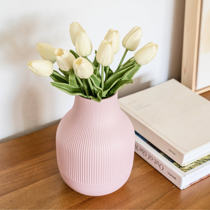 Bouquet de tulipes artificielles Real Touch crème