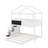 Twin Over Full House Bunk Bed With Blackboard-903443167