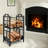 Double-Layer Metal Firewood Rack with Tools-1244296867