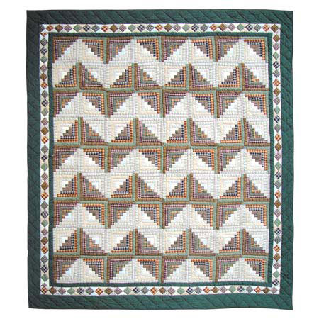 Rustic Cotton Geometric Shapes Quilt, Twin Quilt