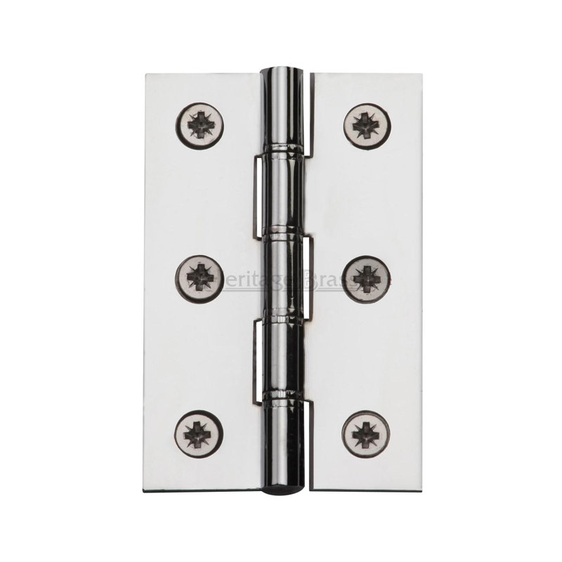 Heritage Brass Heritage Hinge with Phosphor Washers, 7.62 cm H x 5.08 cm W x 0.25 cm D, Polished Chrome