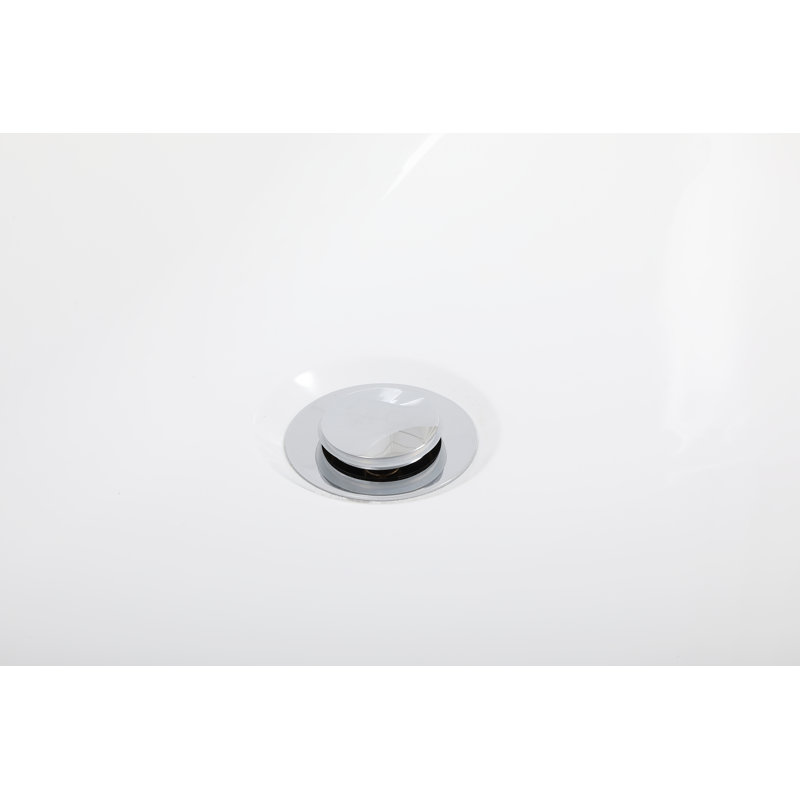 Labrusca 62'' x 28.3'' Soaking Fiberglass Bathtub, Polished Chrome