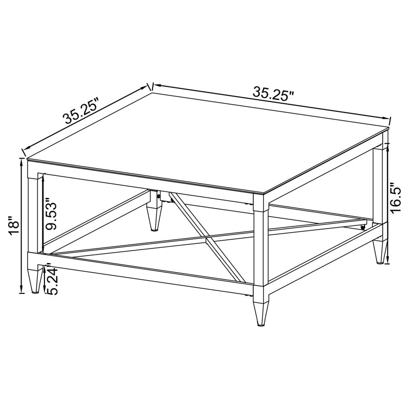 Issabella Glass Top Coffee Table