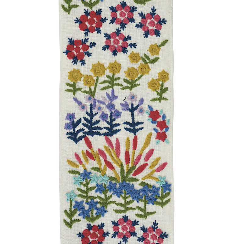 Lula Embroidered Tape, Ivory