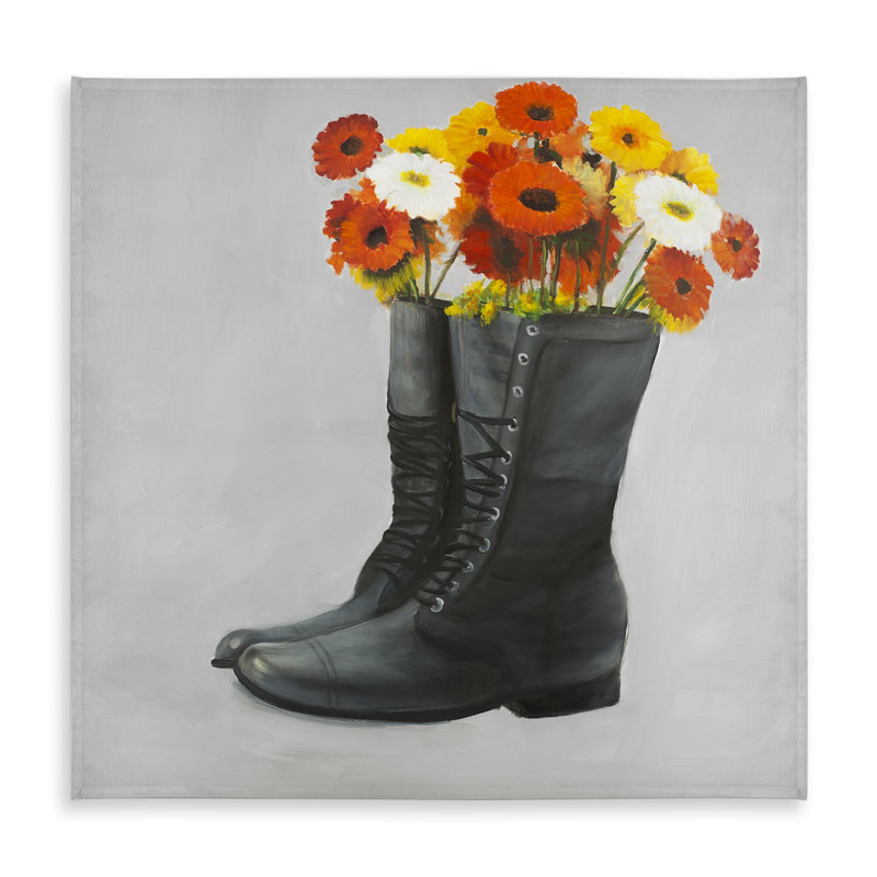 Rustic Gray Tablecloth - Boots Full of Flowers Decor