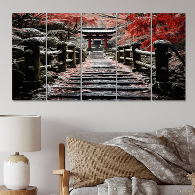 " Japon Art Red Torii Gate IV " 5 - Pieces