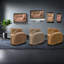 Canapés ergonomiques en velours, conception modulaire, en forme de L moderne pour les chambres à coucher