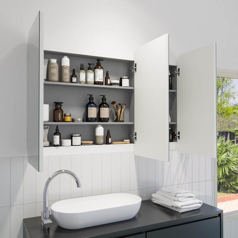 Three Door MDF Square Shape Medicine Cabinet