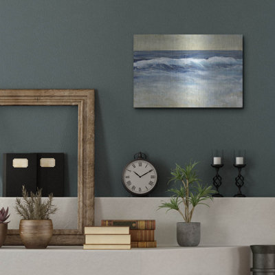 Rosecliff Heights «Breaking Shore Waves II» par Tim O'Toole, art mural en métal